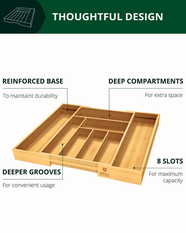 Expandable Silverware Organizer (8 Slots)