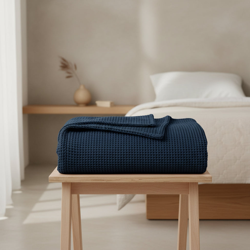 Organic Cotton Waffle Blanket—320 GSM