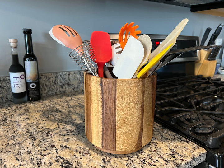 Rotating Lazy Susan Utensil Holder — Tabletop, [material], Kalmar Home