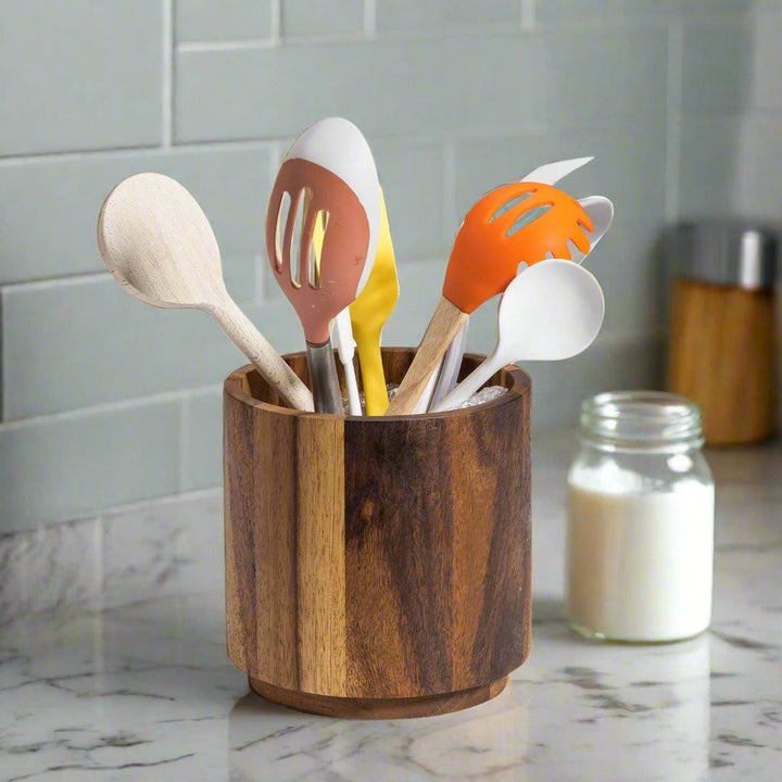Rotating Lazy Susan Utensil Holder — Tabletop, [material], Kalmar Home