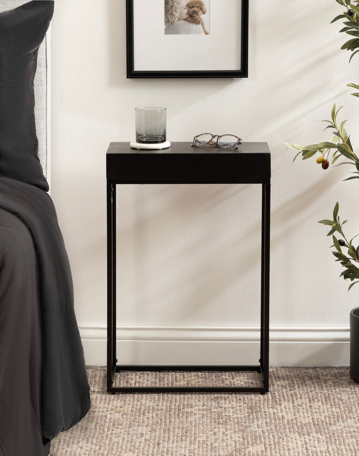 Karlsen Wood and Metal Slim Side Table