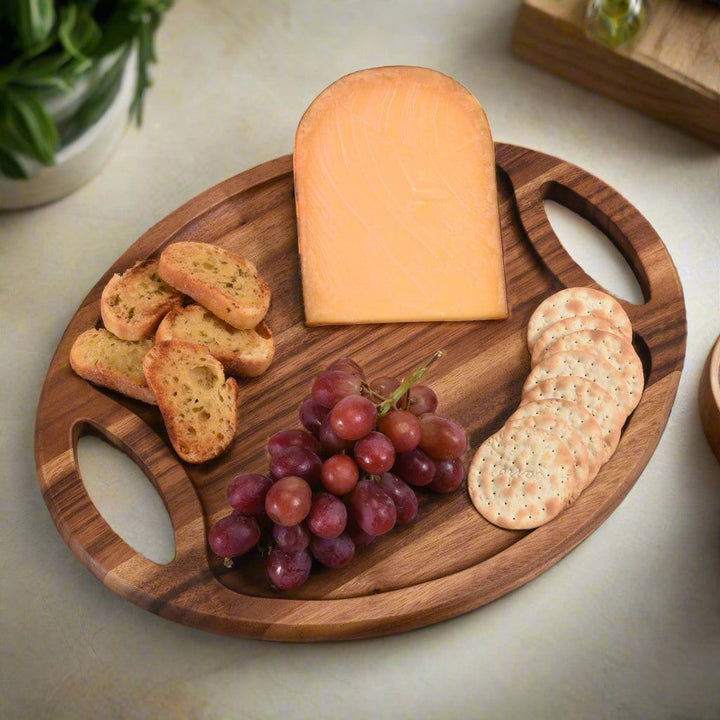 Oval Tray with Handles — Serving Tray, [material], Kalmar Home