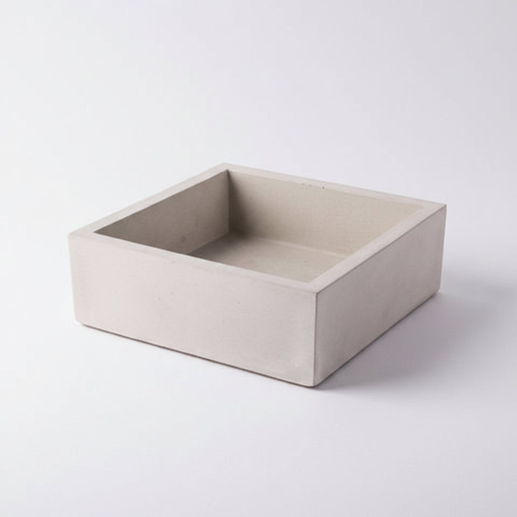 Concrete Cocktail Napkin Bin: Gray
