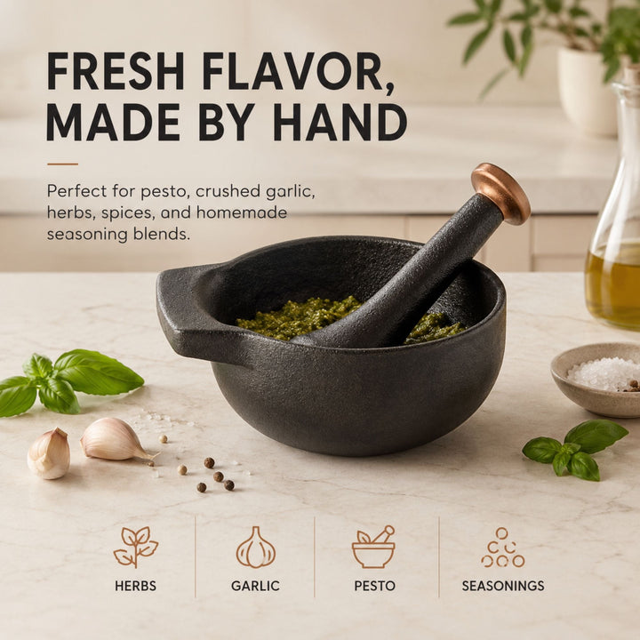 Mortar & Pestle Set, 2-Cup