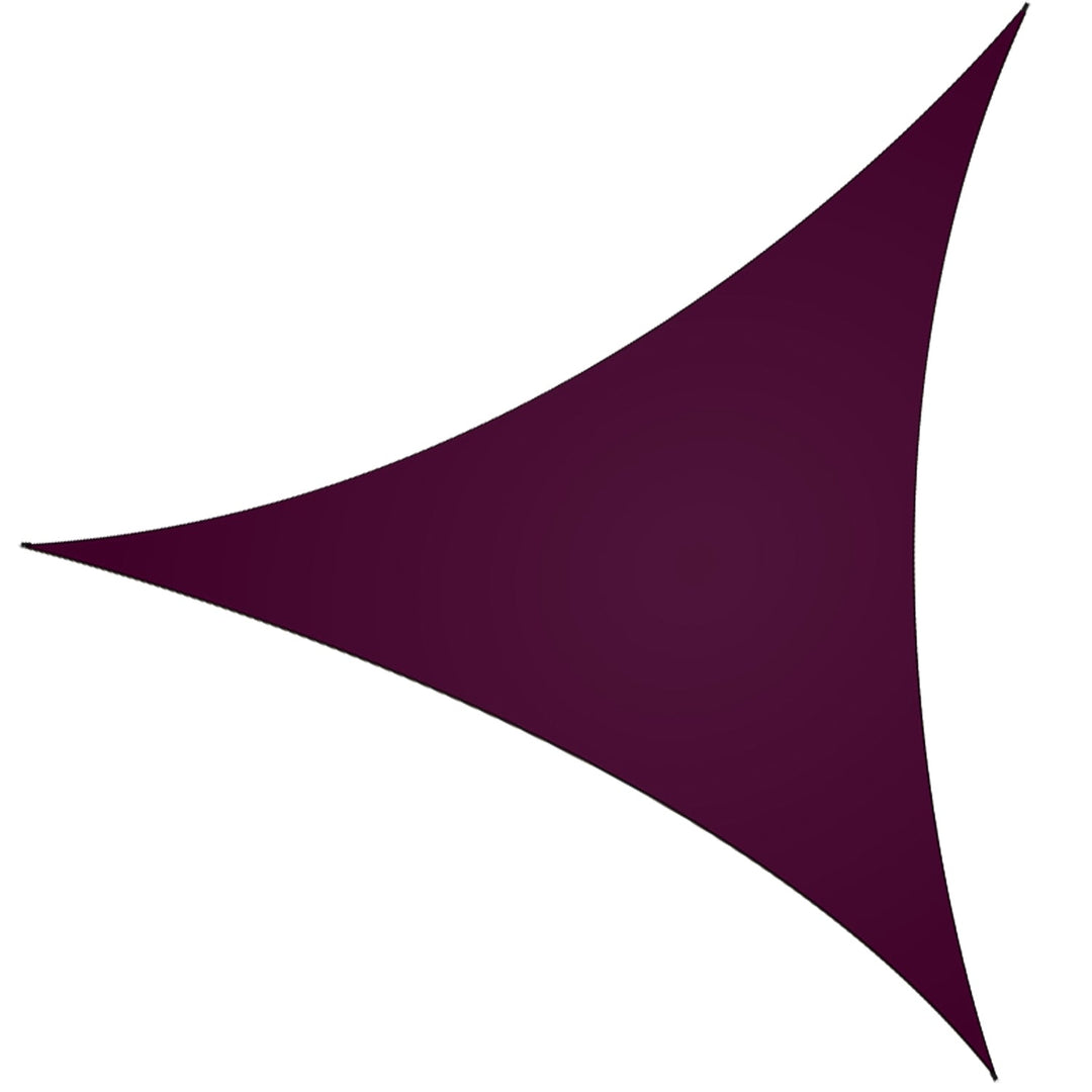 Triangle shade sail canopy, deep purple