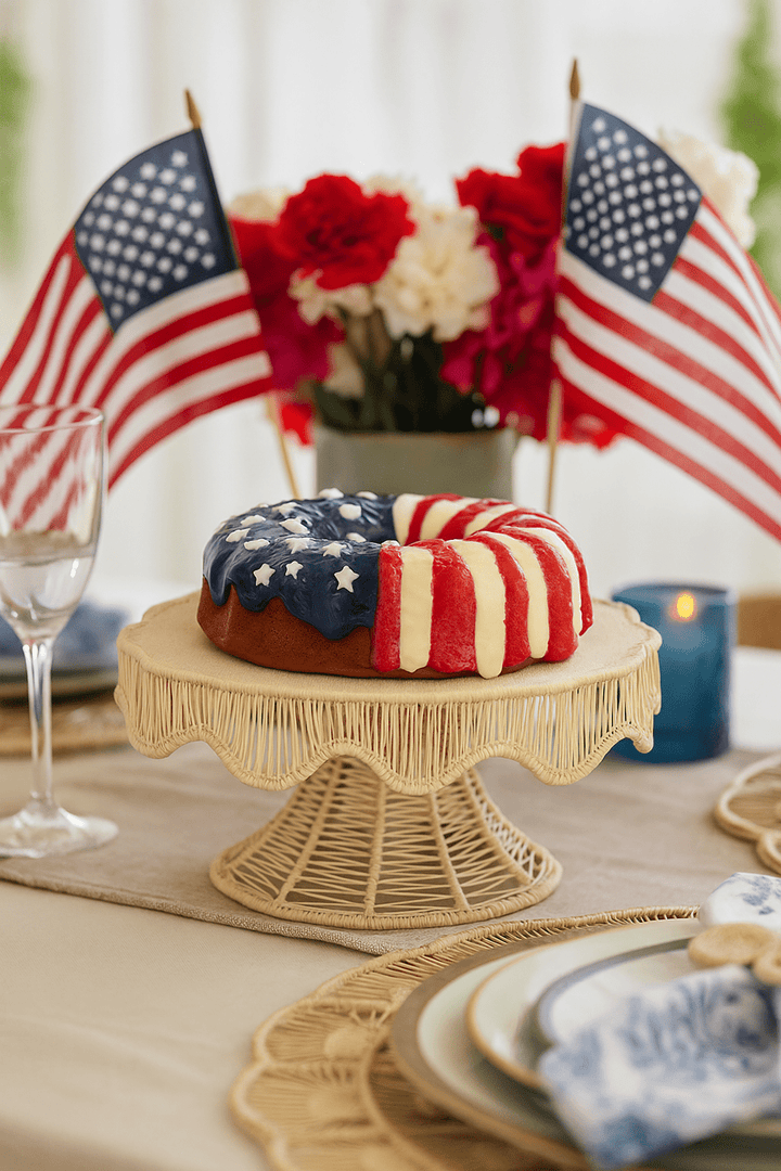 Woven Scallop Round Handwoven Iraca Cake Stand — Cake Stand, [material], MacondoForever