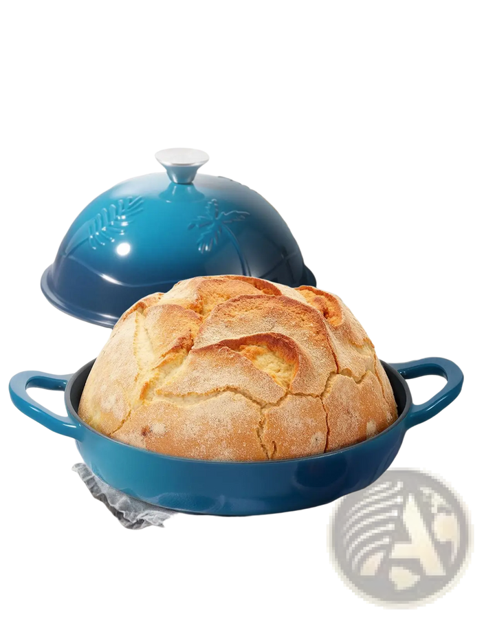 5 Qt Enameled Cast Iron Dutch Oven with Palm Design