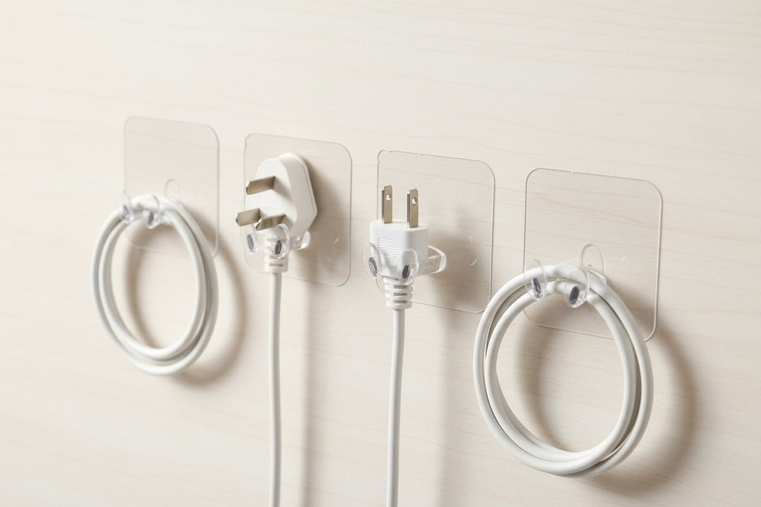 5/10/20 Pcs Wall Storage Hook Punch-free Power Plug Socket Holder Kitchen Stealth Hook Wall Adhesive Hanger Bathroom Wall Storage Hook Power Plug Socket Holder Wall Adhesive Hanger Home Office