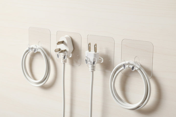 5/10/20 Pcs Wall Storage Hook Punch-free Power Plug Socket Holder Kitchen Stealth Hook Wall Adhesive Hanger Bathroom Wall Storage Hook Power Plug Socket Holder Wall Adhesive Hanger Home Office