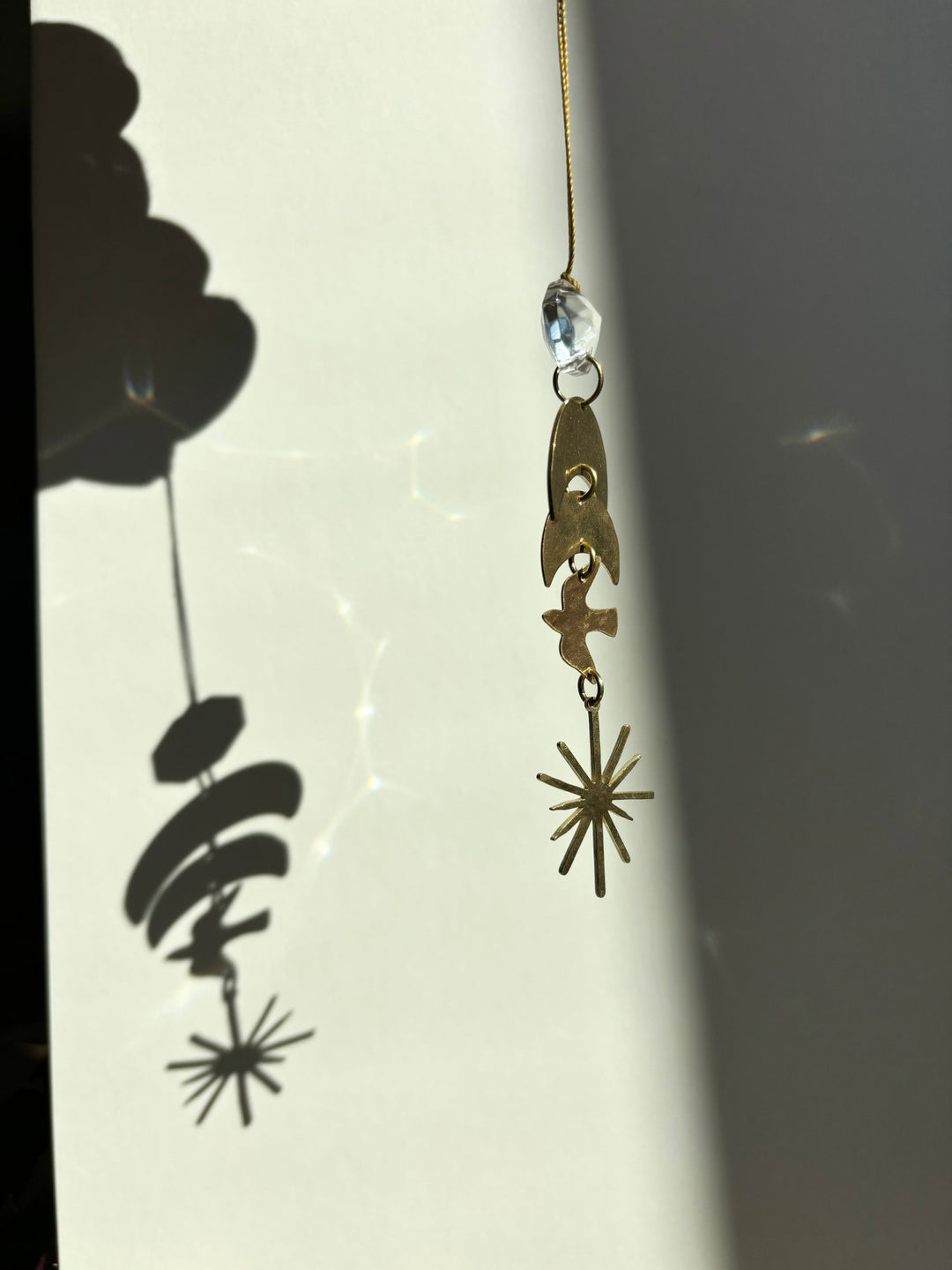 West of the Moon Ornament with Vintage Glass Crystal