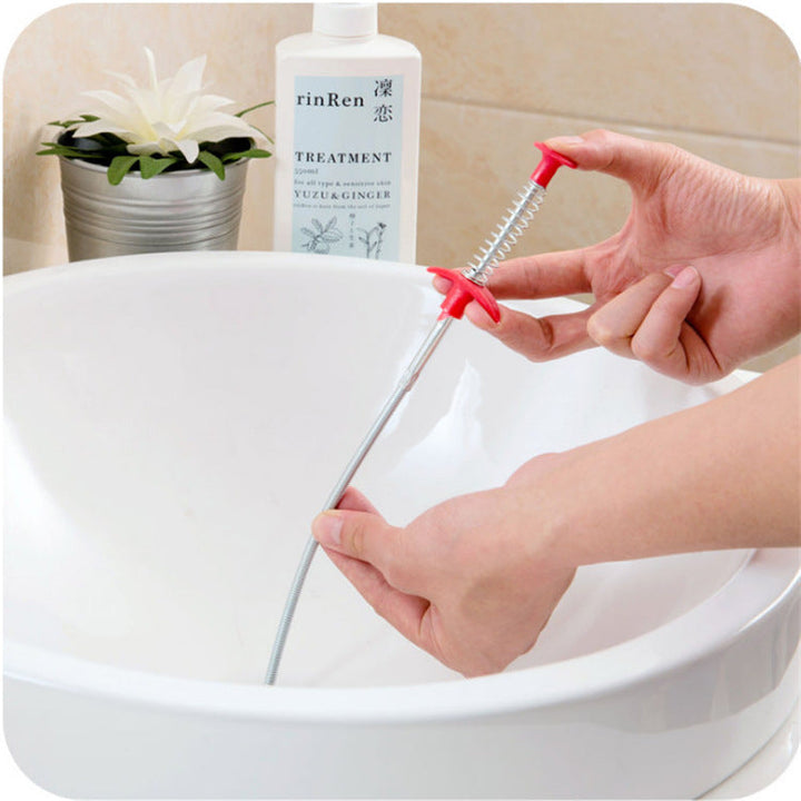 60CM Sewer Dredger Spring Pipe Dredging Tool Household Hair Cleaner Drain Clog Remover Cleaning Tools Household For Kitchen Sink Kitchen Gadgets