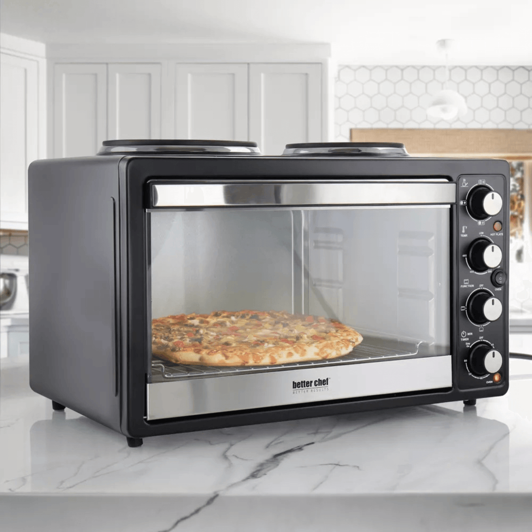 Better Chef Central XL Toaster Oven Broiler—Dual Solid Burners