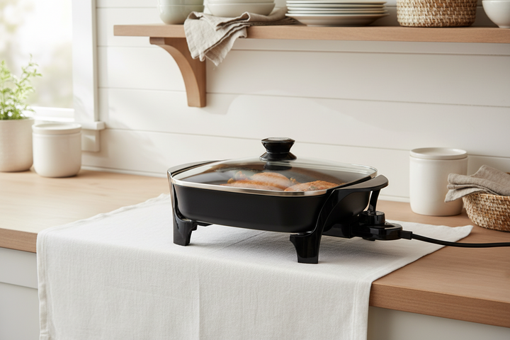 Presto 11" Diamond Coat Electric Skillet with Glass Lid