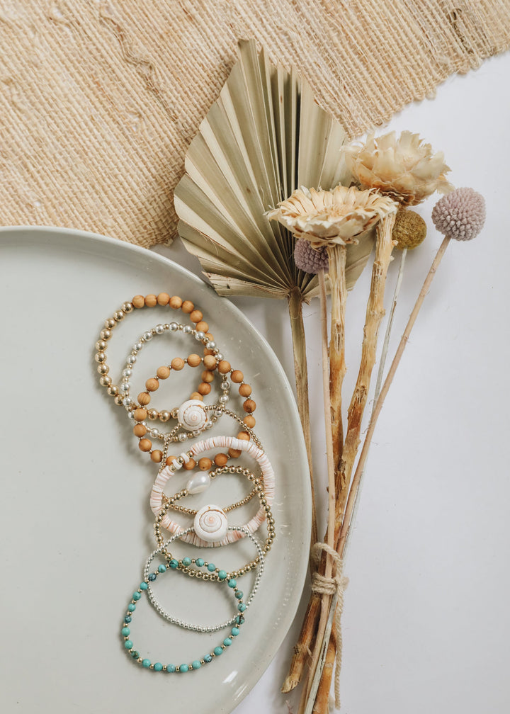 Natural Pearl + 14k Gold Filled Beaded || Anklet or Bracelet