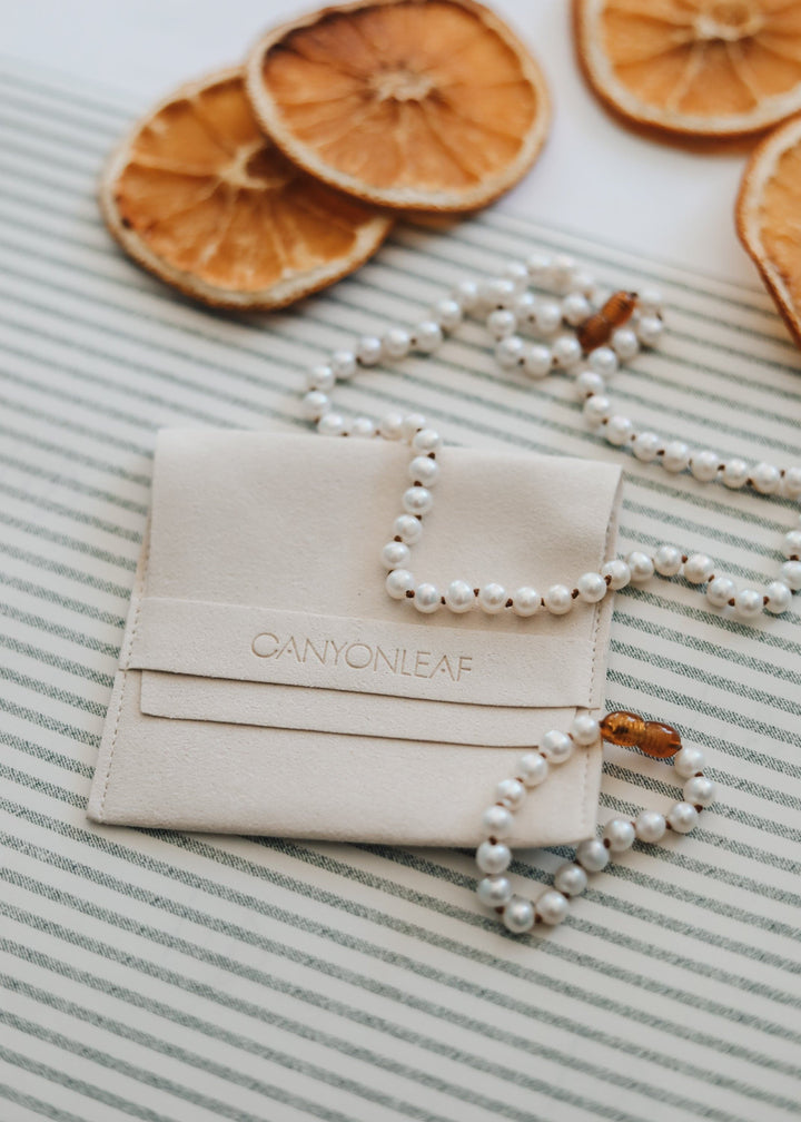 Pure Gemstone + Pearl || Necklace and Bracelet || Gift Set — Necklace, [material], CanyonLeaf