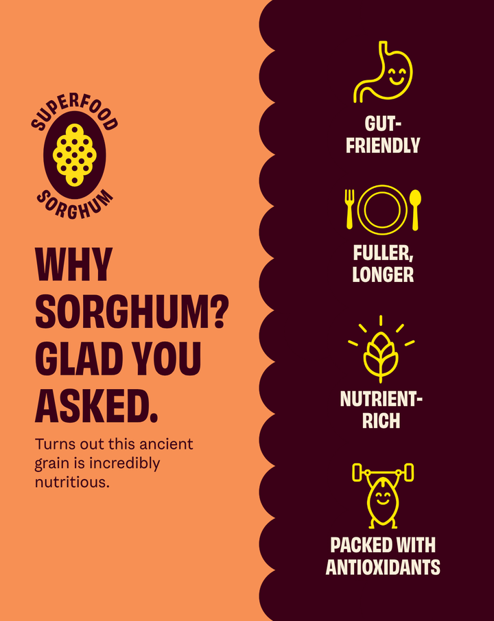 Seriously Cheesy snack pack label with gut-friendly and nutrient-rich icons