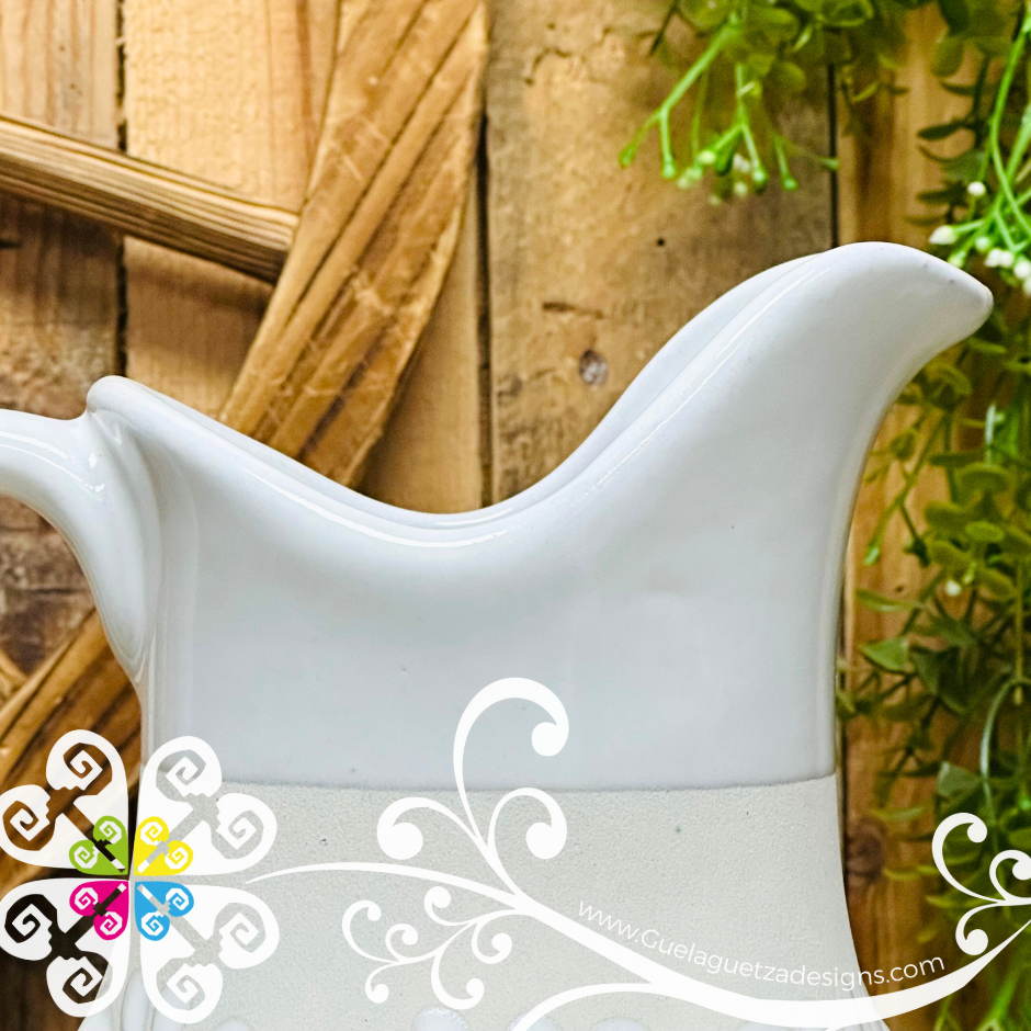 White Espiga Pato Pitcher Set - 4 Cups