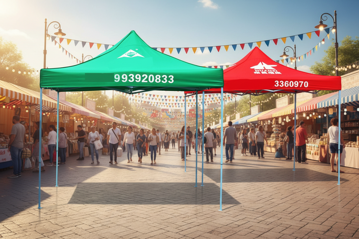 Custom Outdoor Four-corner Tent Reinforced And Thickened Outdoor Folding Umbrella