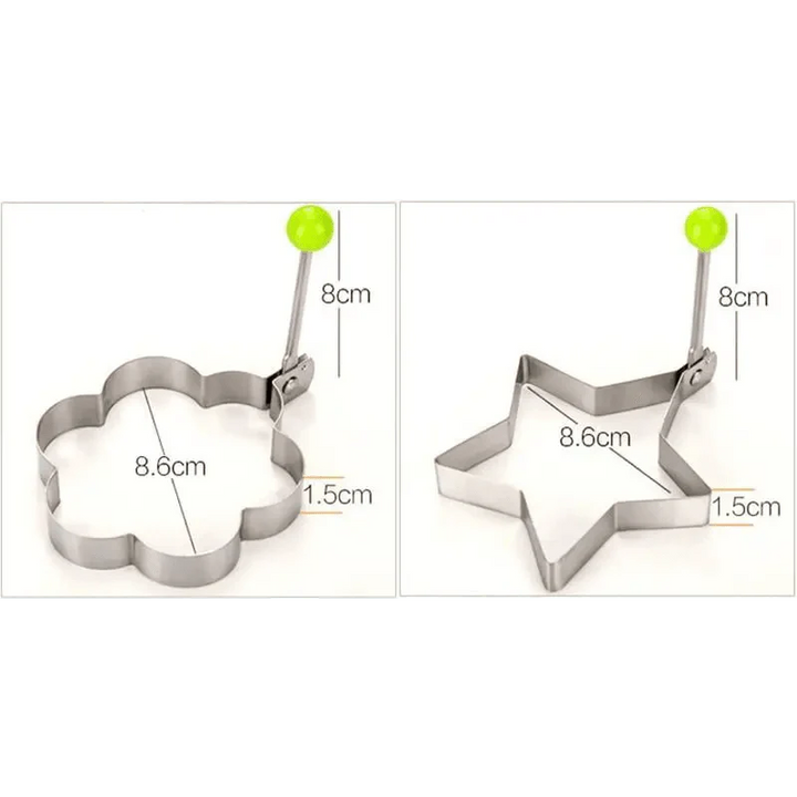 5Pcs Stainless Steel Fried Egg Mold Pancake Mould Omelette Mold Ring Cooking Fried Egg Bento Shaper Kitchen Gadget Frying Egg Cooking Tools Kitchen Accessories Gadget Rings