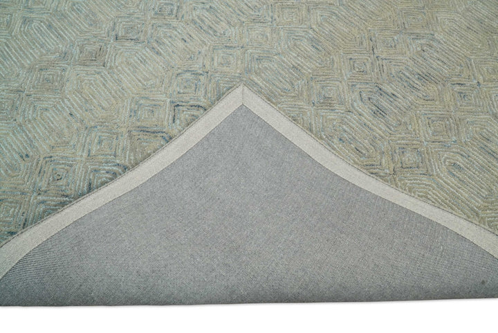 Beige Modern Style Hand Tufted Wool Area Rug