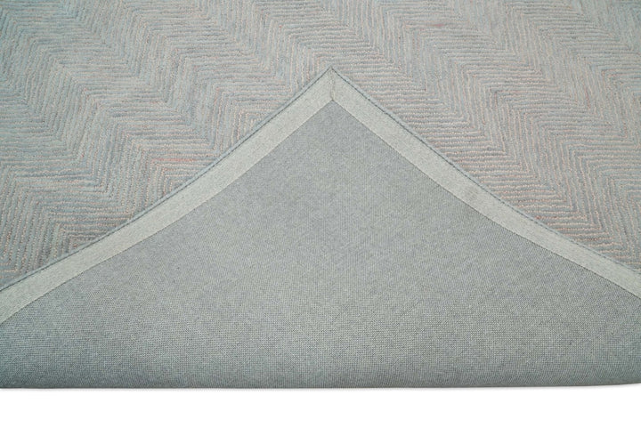 Gray Modern Style Hand Tufted Wool Area Rug