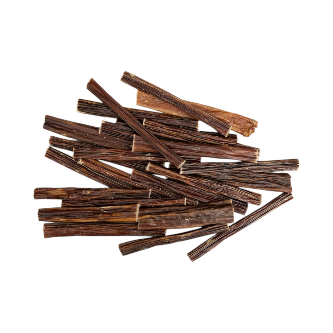 Beef gullet sticks for dogs, 6-inch brown dried strips bundle