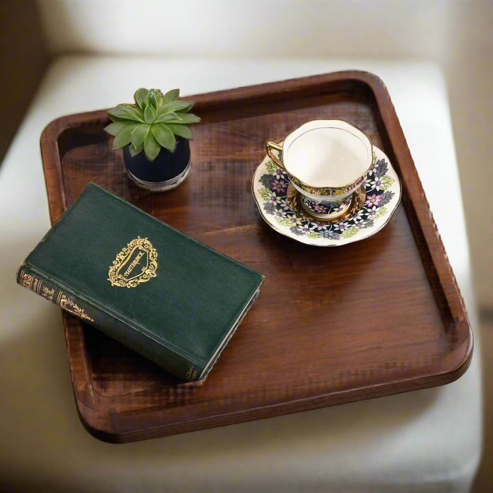 Square Serving Tray - 15" - Solid Bottom — Serving Tray, [material], Kalmar Home
