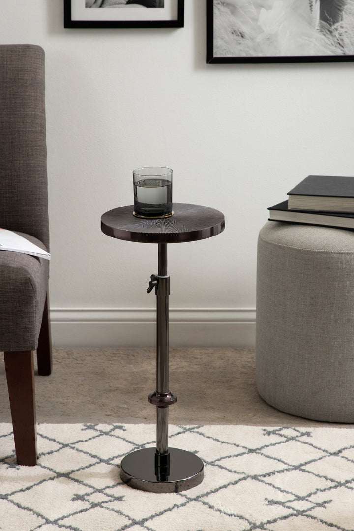Engles Adjustable Embossed Metal Table and Plant Stand