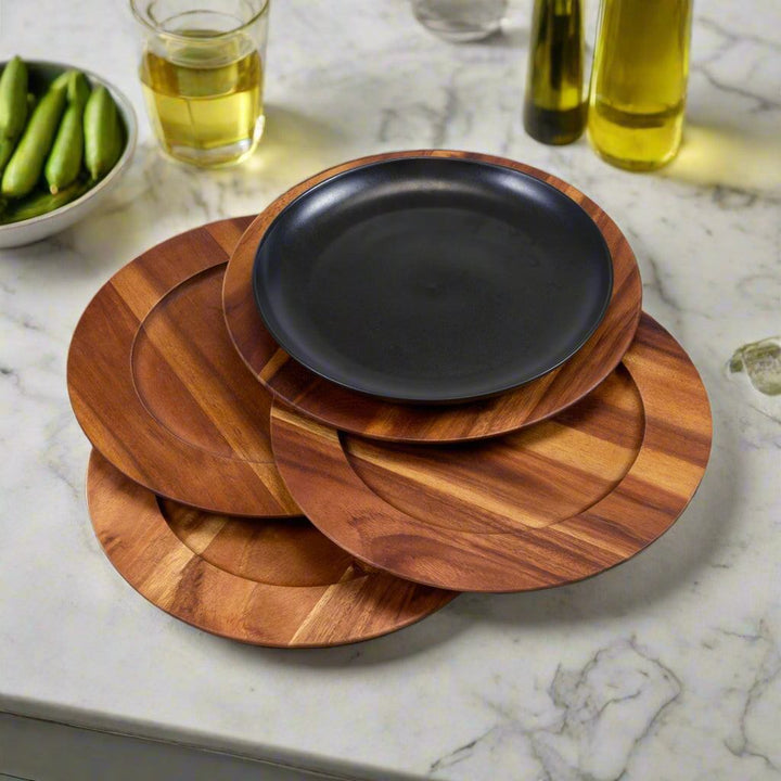 Set of 4 Charger Plates — Tabletop, [material], Kalmar Home