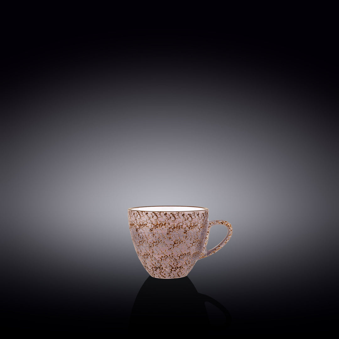 Lavender speckled porcelain espresso cup with handle, 3 fl oz (75 ml)