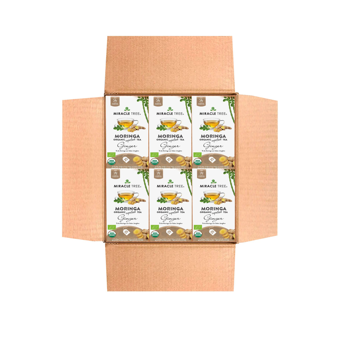 Organic Moringa Tea - Ginger - Caffeine-Free Herbal Tea