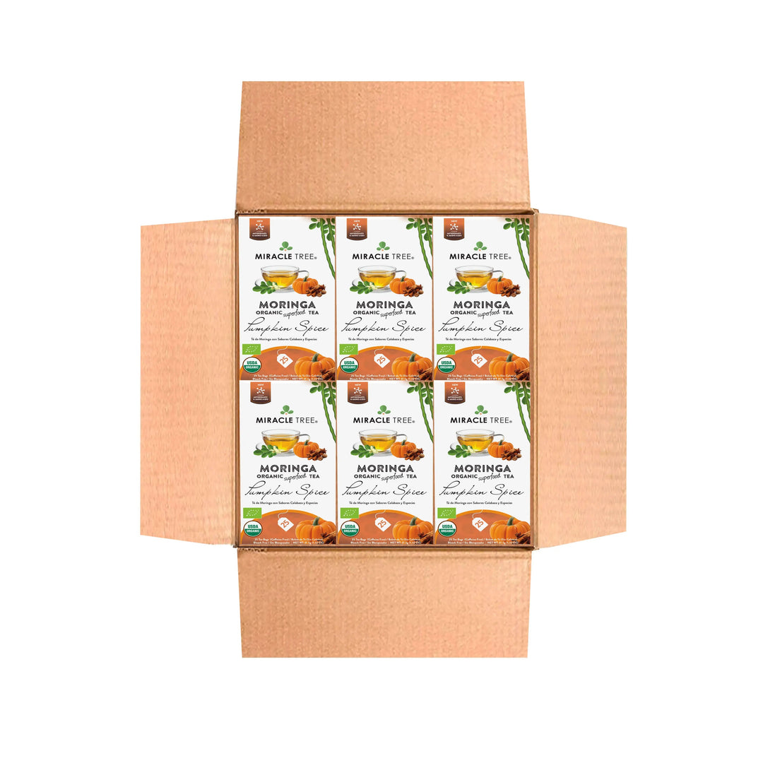 Organic Moringa Tea - Pumpkin Spice - Caffeine-Free Herbal Tea