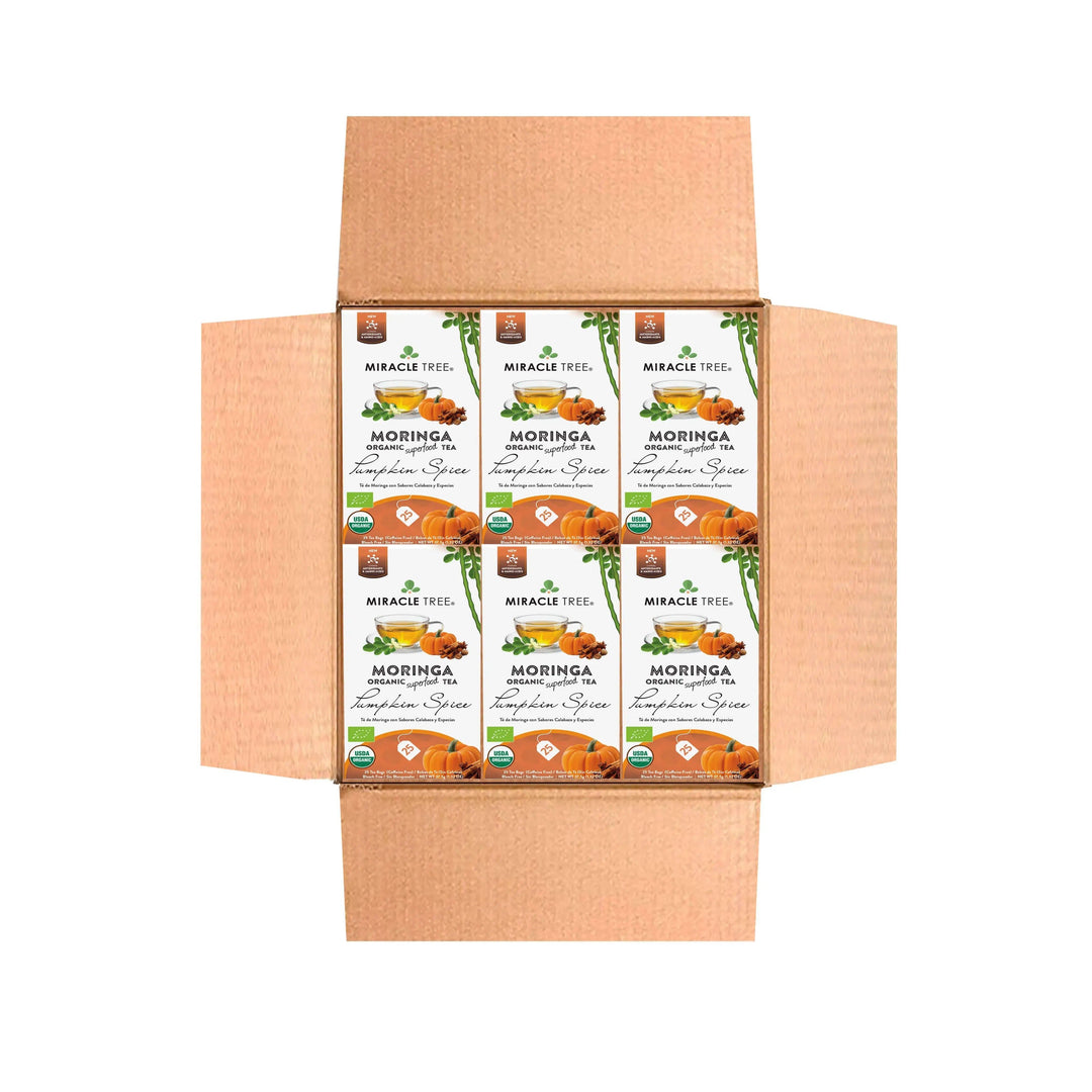 Organic Moringa Tea - Pumpkin Spice - Caffeine-Free Herbal Tea