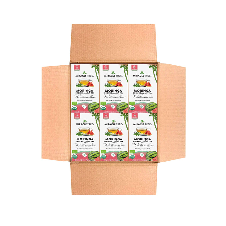 Organic Moringa Tea - Watermelon - Caffeine-Free Herbal Tea