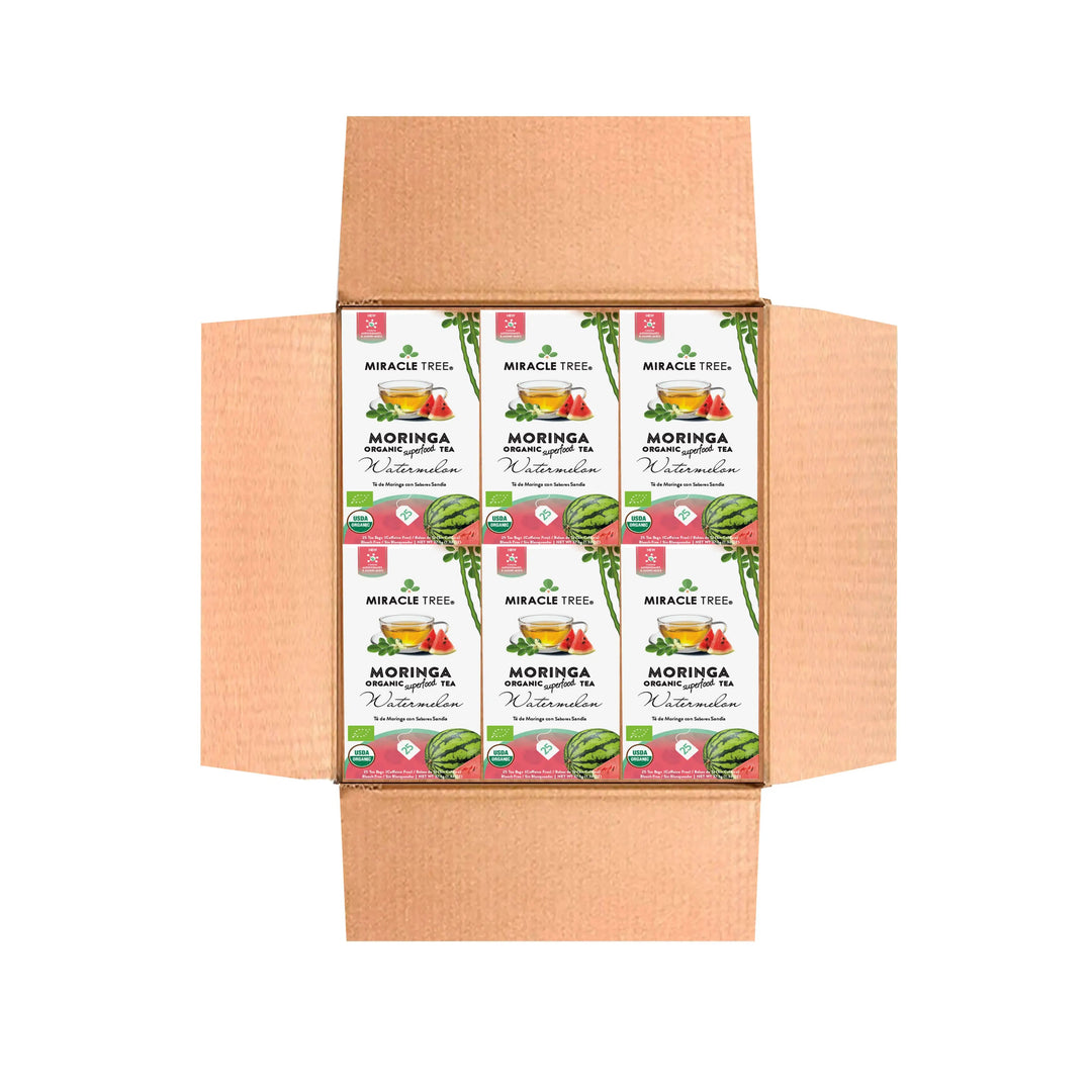 Organic Moringa Tea - Watermelon - Caffeine-Free Herbal Tea