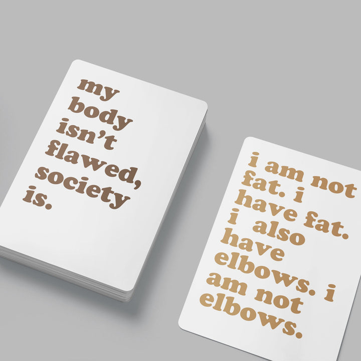 Body Positive Affirmation Cards, Deck of 16