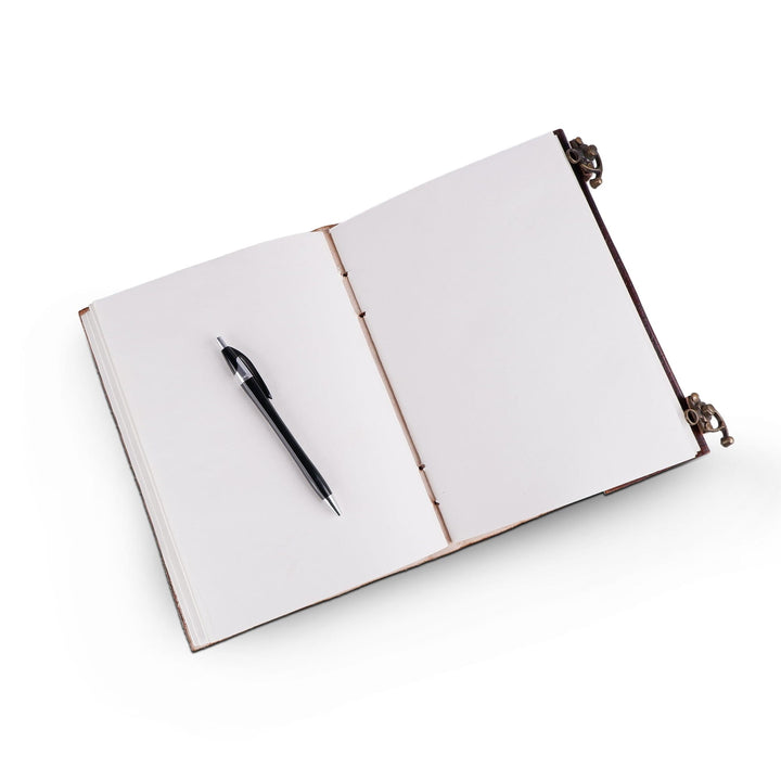 Dark Brown 7 Stones Leather Diary