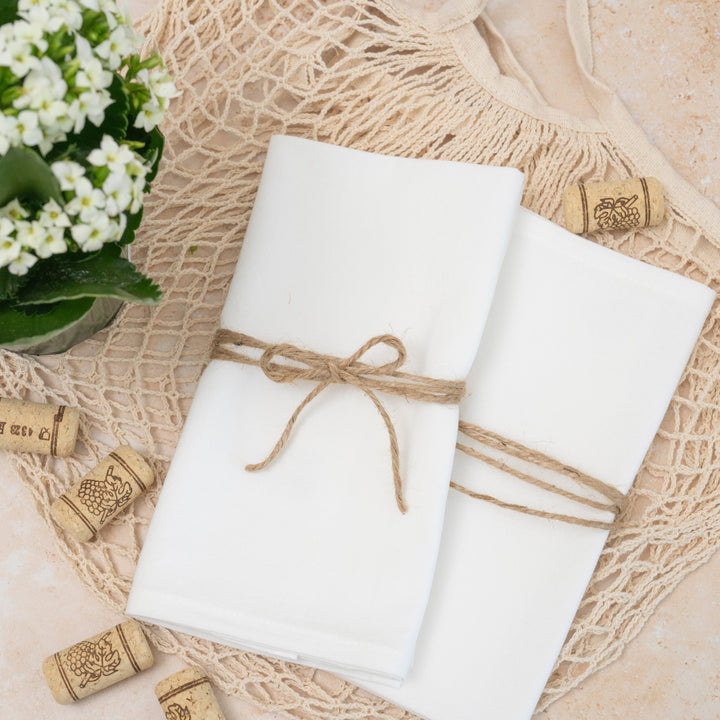 Organic Cotton Flour Sack Napkins, Set of 12