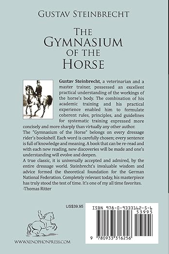 The Gymnasium of the Horse hardcover book back cover with description and barcode