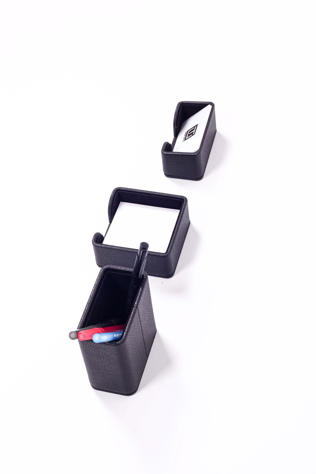 Felix Leather Desktop Set Black 3 Pieces