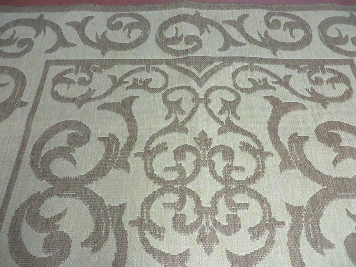 5' X 7' Machine Made Natural Fiber Jute Kilim Two Sided Rug Carpet Flat Weave Contemporary Design