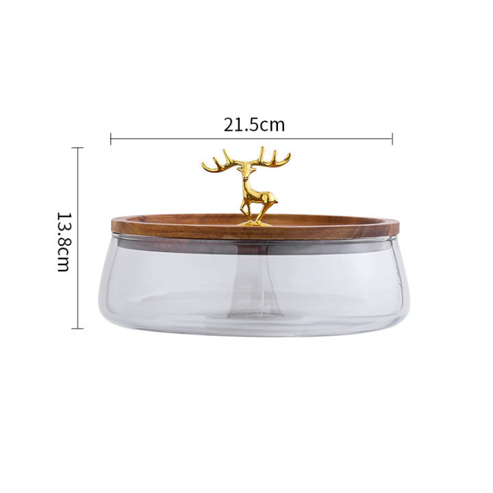 Elk Glass Compote–Transparent or Amber