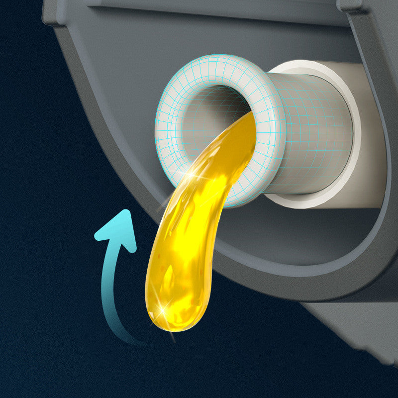 Automatic gravity oil dispenser pouring golden oil from the pump nozzle