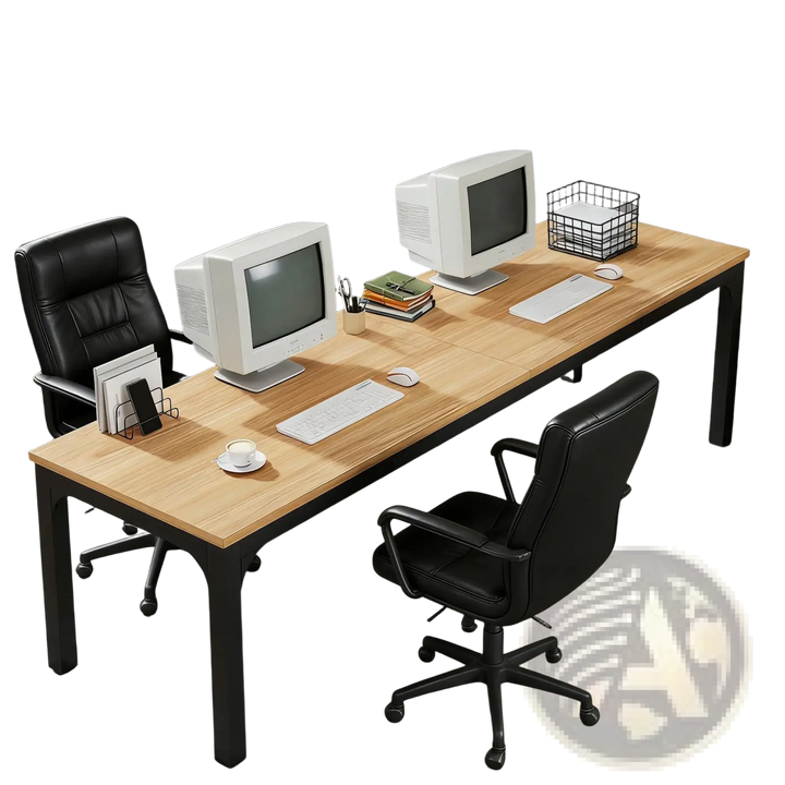 78 Inch Executive Office Desk Double Workstation Wood