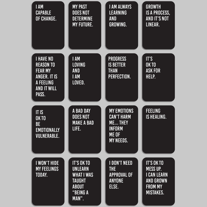 Empowering Affirmation Cards for Men, Deck of 16