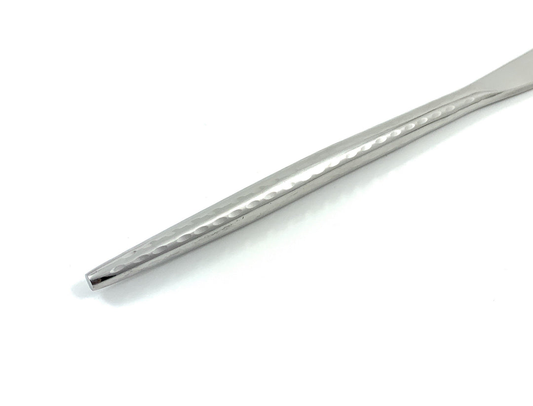 Vibhsa stainless steel spoon handle with hammered texture