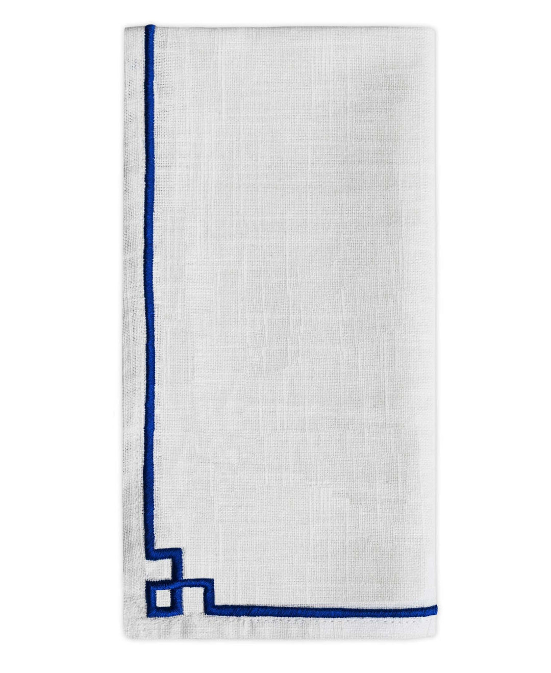 Cotton Napkins with Blue Embroidery (Set of 4)