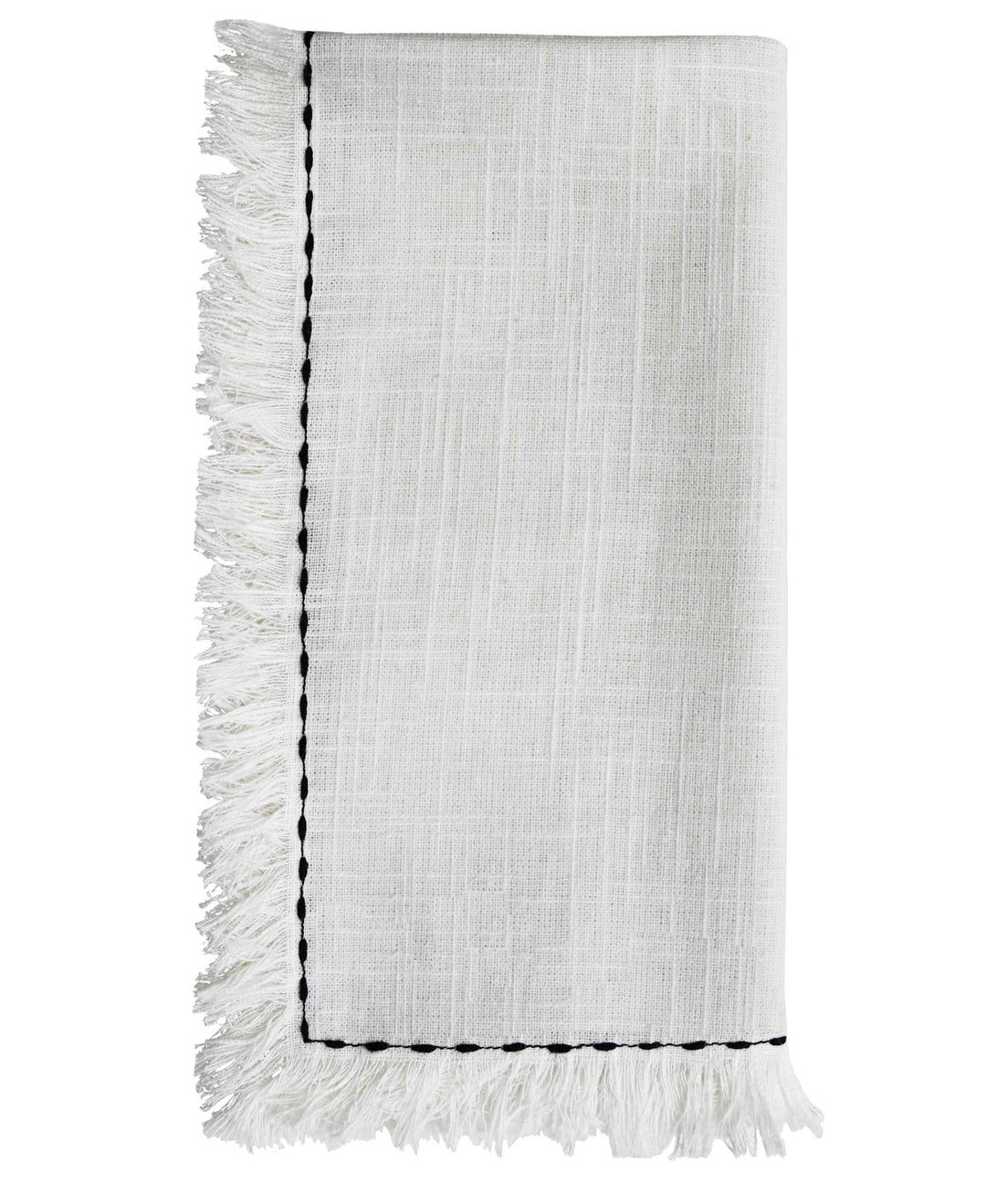 Cotton Napkins with Black Embroidery (Set of 4)