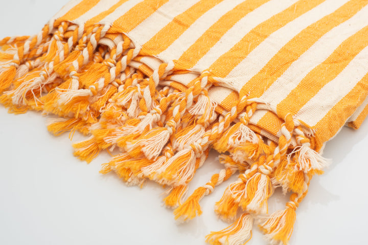 Girit Yellow Cotton Linen Towel