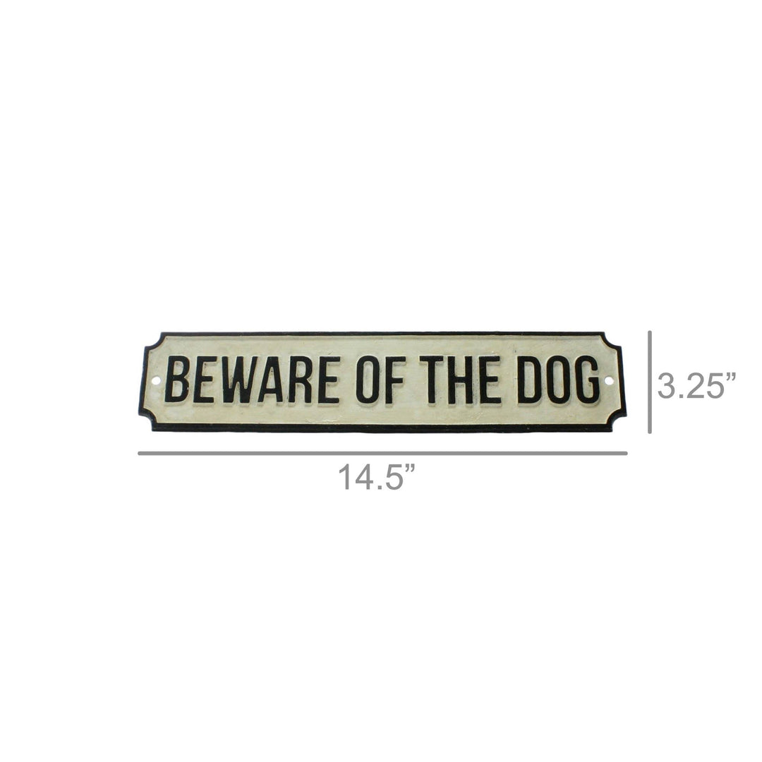 Cast iron warning sign &